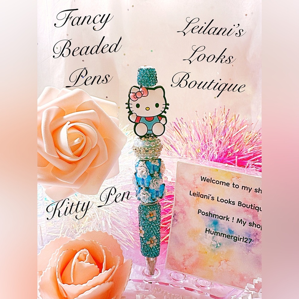 Fancy beaded pen/gifts/hello kitty/butterfly pen/pink bow
